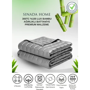 Ağırlıklı Battaniye / Yorgan 8kg 155 x 215 300 TC  Bambu Kumaş +  Organik Bambu Dolgulu