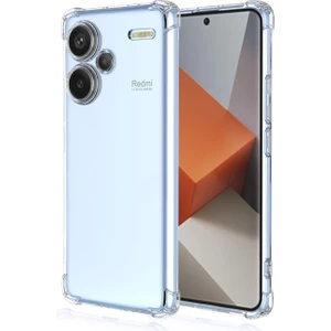 Xiaomi Redmi Note 13 Pro Plus Kapak Kamera Korumalı Airbag Antishock Köşe Korumalı Şeffaf Silikon Kılıf