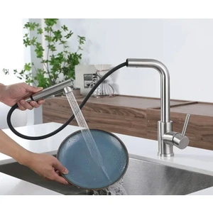 İsaoğlu Yapı Mat Krom Arıtmalı Mutfak Bataryası Spiralli Uzayan Sistem Arıtmalı Evye Mat Krom