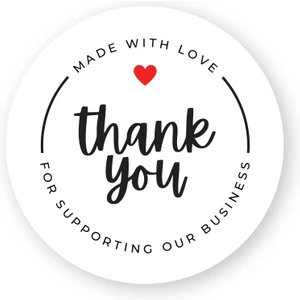 Sticker 3 - Thank You 4x4 cm - 66 Adet