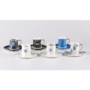 11152 - Tourmaline, 12 Parça, Porselen, Bereket, Nazar, Astrolojik, Modern Tarz, Kahve Fincan Seti