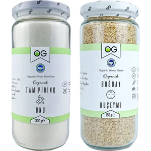 OG natural Tam Pirinç Unu ve  Buğday Ruşeymi Seti