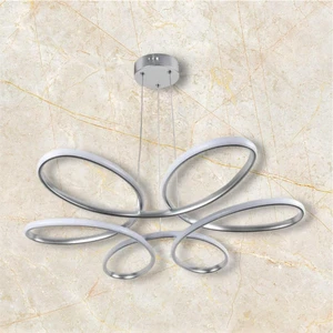 Osc Home Aydınlatma Tasarım Papatya LED Avize Kumandalı Beyaz Sarı Gün Işıgı Işık Krom Renk