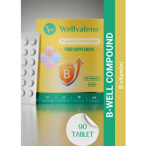 B-Well Compound – Enerji ve Sinir Sistemi Desteği | B1, B2, B3 ve B6 Vitamin Kompleksi | 90 Tablet