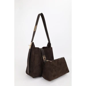 Gold Kilit Detay Aksesuarlı Ayarlanabilir Kilit Askılı El Kol ve Omuz Çantası