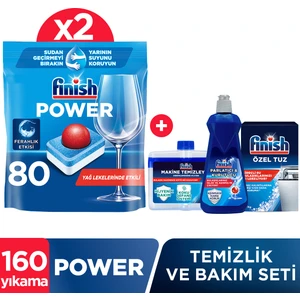 Hepsi Bir Arada Bulaşık Makinesi Deterjanı Tableti  160(80x2) Yıkama + Temizlik ve Bakım Seti