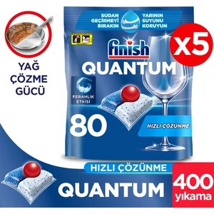 Quantum 400 Kapsül Bulaşık Makinesi Deterjanı Tableti (5 x 80 Kapsül)