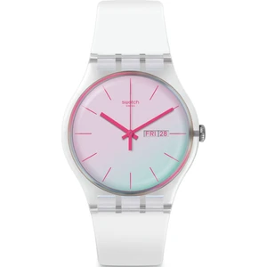 Polawhite Kadın Kol Saati 41 mm Şeffaf Kasa 3 ATM  Beyaz Kordon