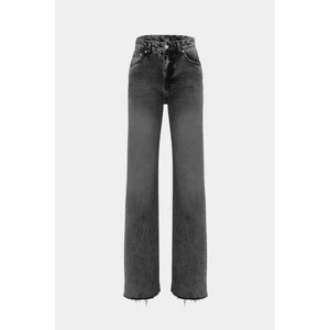 High Waist Wed Leg Kar Yıkama Geniş Paça Dikişsiz Jean