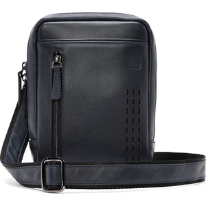 Erkek Lacivert Deri Postacı Çanta 24WBD360518