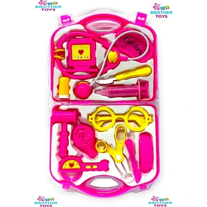 Brother Toys Çantalı Plastik Oyuncak Doktor Seti Pembe CE Belgeli Çocuklar İçin Eğitici