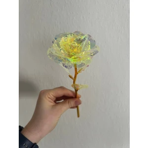 Love Candle Dekor 1 Adet Solmayan Gül, Yapay Gül, Sonsuzluk Gülü, Sarı Gül, Sevgililer Günü Hediyesi