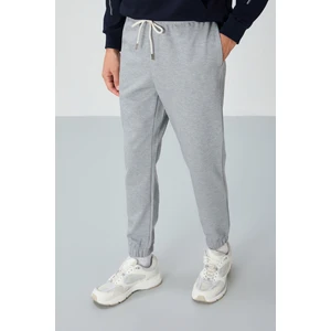 Air Jones Koyu Gri Yüzeyi Dokulu Standart Fit Erkek Eşofman Takım - 82156