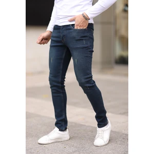 Erkek Jean Slim Fit Dar Paça Likralı Esnek Kot Pantolon