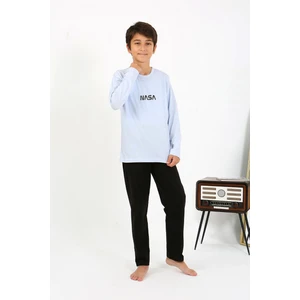 Erkek Çocuk Uzun Kol Penye Pijama Takım 20437 Buzmavisi