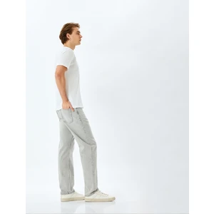 Pamuklu Vintage Straight Fit Jean Pantolon