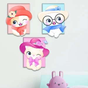 HET Concept Çerçeve Ahşap Set Bebek Çocuk Yatak Odası Ev Dekorasyon Model 035