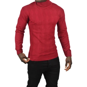 Slim Fit Baklava Desenli Tam Balıkçı Yaka Boğazlı Triko Balıkçı Yaka Kazak 2505507