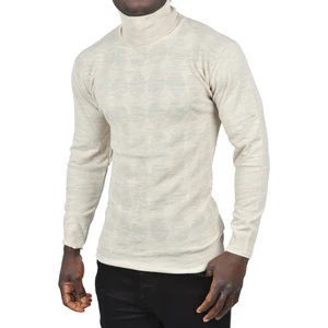 Slim Fit Baklava Desenli Tam Balıkçı Yaka Boğazlı Triko Balıkçı Yaka Kazak 2505507