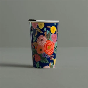 Lily 300 ml Kapaklı Kupa Lacivert