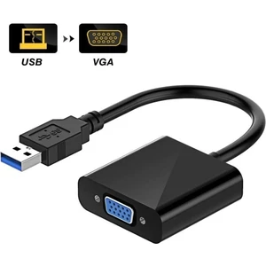 Yeni 2025 USB 3.0 VGA Çevirici Adaptör USB To VGA Dönüştürücü Kablo 1080P Adaptörü Dönüştürücü