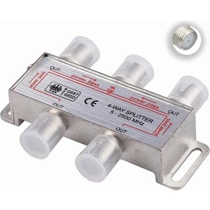 F Tipi Güç Bölücü 1/4 Splitter 1 Giriş 4 Çıkış Uydu Tv Yayın Çoklayıcı Çoğaltıcı