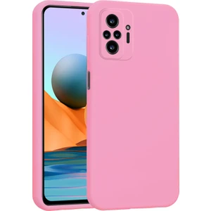 Xiaomi Redmi Note 10 Pro Kılıf Lansman Premium Silinebilir Pembe Silikon
