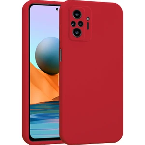 Xiaomi Redmi Note 10 Pro Kılıf Lansman Premium Silinebilir Kırmızı Silikon