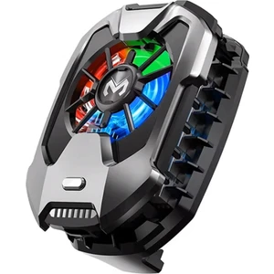 Dla8 Cep Telefon Soğutma Fanı Radyatör Soğutucu Rgb LED Işıklı Gri