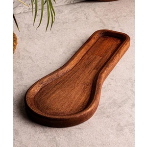 Tezgah Üstü Ahşap Kirli Kaşık Altlığı Kirli Kaşıklık Kepçe Altlığı