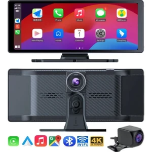 Idragon C1 Araç Kamerası Carplay & Android Auto, Ön & Arka Kameralı Torpido Üstü Araç Multimedya