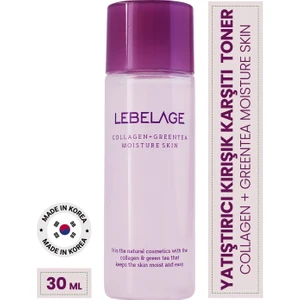 Yatıştırıcı, Çizgi Karşıtı Nemlendirici Tonik Lebelage Collagen Green Tea Mini 30 ml