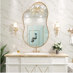 Mks Design 60X90 Asimetrik Duvar Dekor Aynası / Duvar Aynası / Konsol Aynası / Düzensiz Ayna / Estetik Ayna