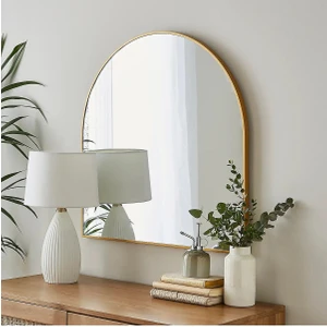 Mks Design Yarım Ay Dekor Aynası / Asimetrik Ayna / Konsol Aynası / Düzensiz Ayna / Makyaj Aynası