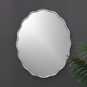 Mks Design 60X90 Dalgalı Oval Duvar Dekor Aynası / Asimetrik Ayna / Konsol Aynası / Düzensiz Ayna