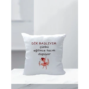 Püsküllü Efe Özel Tasarım Çift Taraflı Baskı Yastık