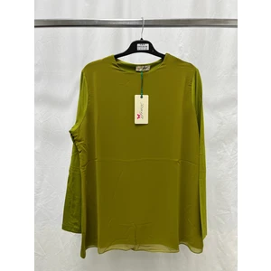 Zeynep Butik Efraze Uzun Kollu Önü Şifon Penye Içlik Tunik Body Bluz 71 cm 4433 1632