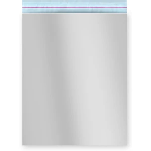 Bantlı Metalize Lüks Hediye Paketi Gümüş 30X35 cm - 50 Adet