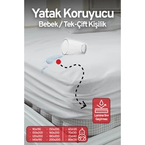 Eve Tekstil Fitted Pamuklu Bebek / Tek / Çift Kişilik Sıvı Geçirmez Yatak Koruyucu Lastikli Çarşaf Alez