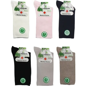 Kardeşler Çorap Bambu Kadın Çok Renkli Soket Şeker Çorabı Sıkmayan Çorap 6'lı Paket