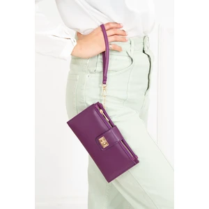 Newish Polo Kadın Mor Soft Doku Kartlık ve Cüzdan newpolo049