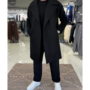 Yeni Sezon Oversize Rahat Kesim Uzun Erkek Kaşe Kaban Palto