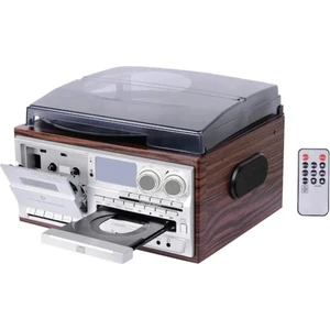 KN-110 Vintage Plak CD Kaset USB Bluetooth Pikap