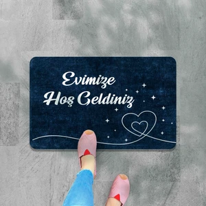 M&H Quality Dijital Baskılı  Kapı Önü Paspas Çiçek Desenli Hoş Geldiniz Yazılır Ev Içi ve Dışı Banyo Mutfak Çocuk Odası Için kullanılabilir