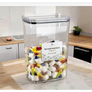 Kitchen Pembelia Dekoratif Dikdörtgen Bulaşık Tablet Deterjan Kutusu Kavanozu