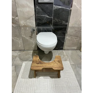 Tuvalet Wc Taburesi Basamak Klozet Altı Tabure Ayak Destek Taburesi Çocuk Yetişkin Kahverengi Renk