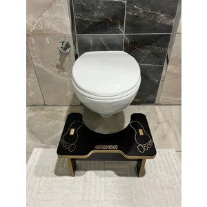 Tuvalet Wc Taburesi Basamak Klozet Altı Tabure Ayak Destek Taburesi Çocuk Yetişkin Siyah Renk