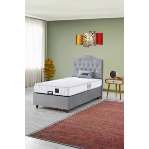 Ipek Mobilya Nima 3 Lü Set (Yatak+Baza+Başlık) Tek Kişilik (Açık Gri) 100 x 200