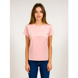 Kadın Somon T-Shirt. Regülar Fit (Normal) Kalıp, Basic Model.