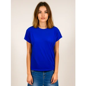 Kadın Parlament Mavi T-Shirt. Regülar Fit (Normal) Kalıp, Basic Model.